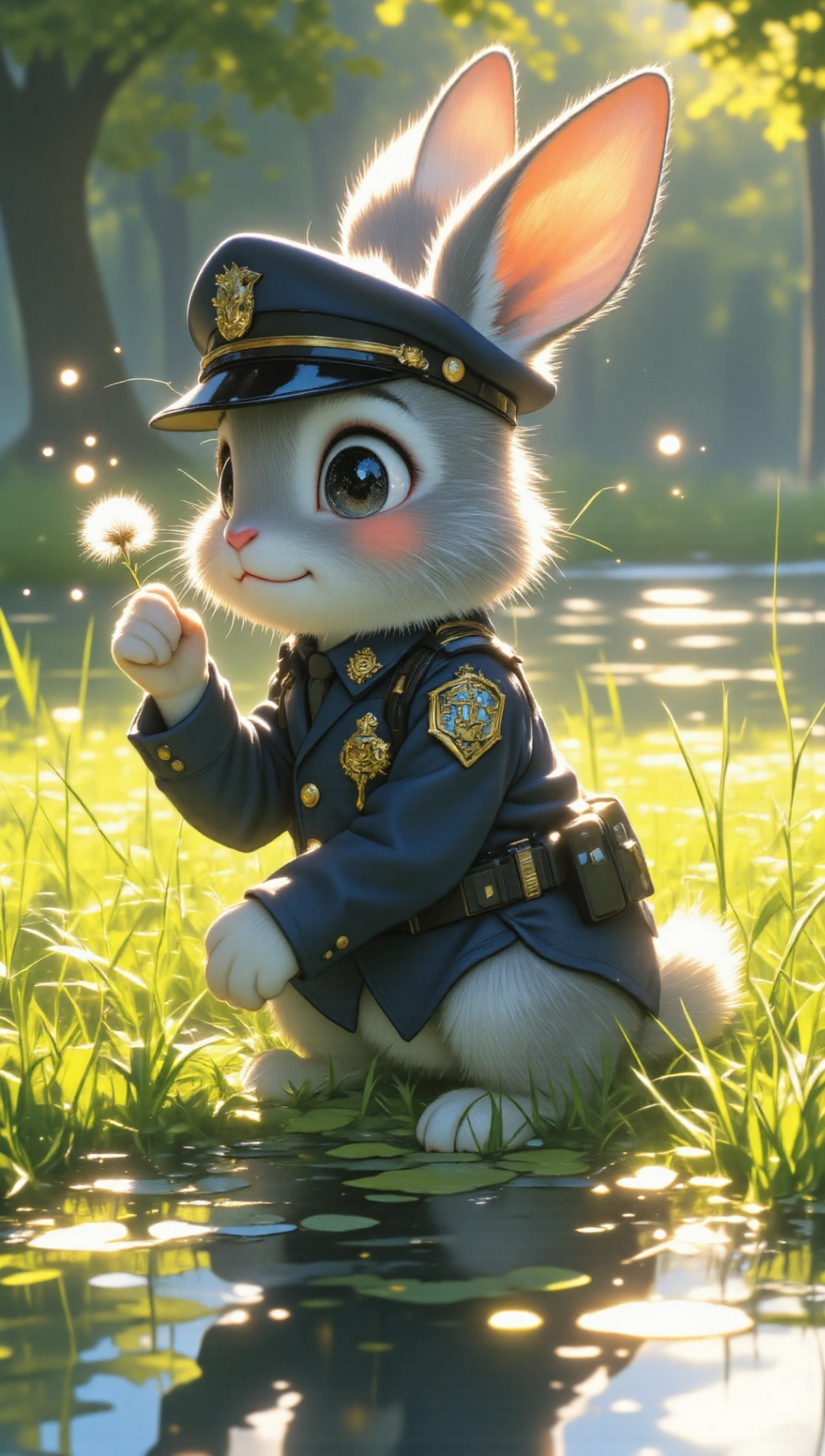 Amidst the bustling rhythm of life, Officer Judy found a moment of tranquility in the embrace of nature. Wearing her badge and uniform, she embodies the spirit of duty and service, even in moments of relaxation.